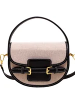 Petit sac à main et bandoulière tendance style rétro en cuir