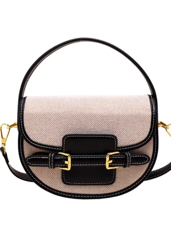 Petit sac à main et bandoulière tendance style rétro en cuir