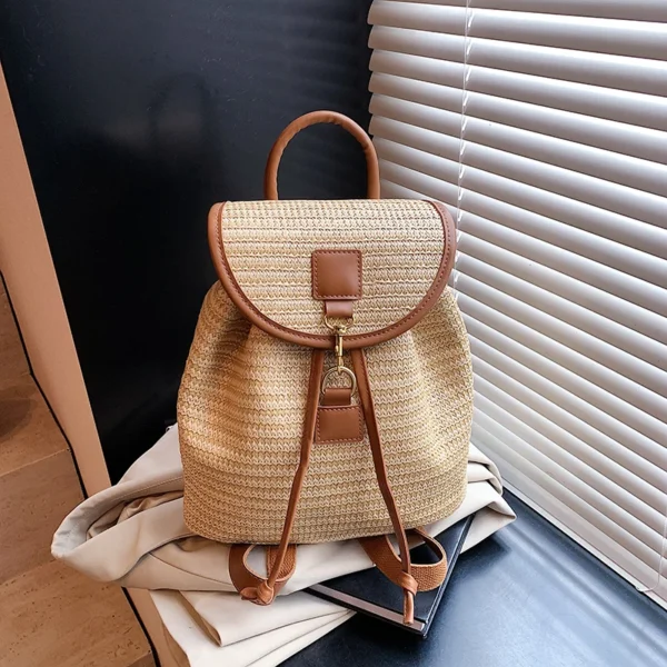 sac à dos équitable en paille tressée