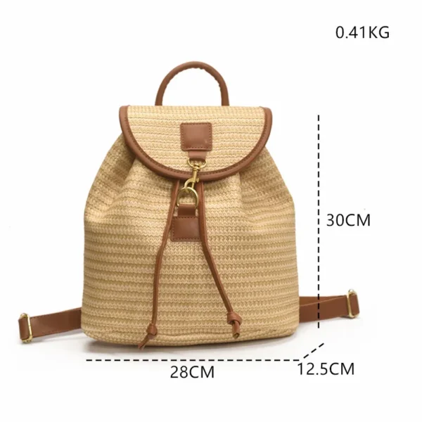 sac à dos bohème chic en paille