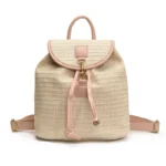 sac à dos artisanal en paille tressée