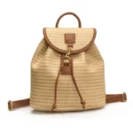 sac à dos urbain en paille tressée