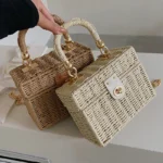 sac pratique en rotin pour femme