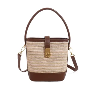 Petit Sac seau en paille plage