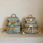 sac à dos en paille tressée pour sorties