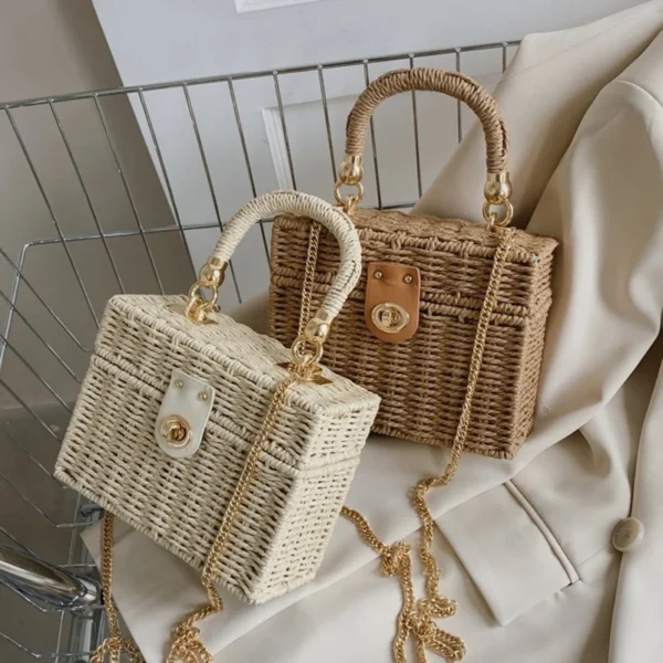 sac d'été chic en rotin