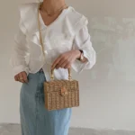 sac d'été tressé en rotin