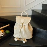 sac à dos versatile en paille tressée