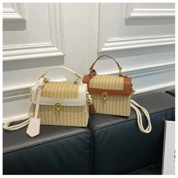 sac à main en paille et cuir