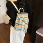 sac à dos voyage mode paille multicolore