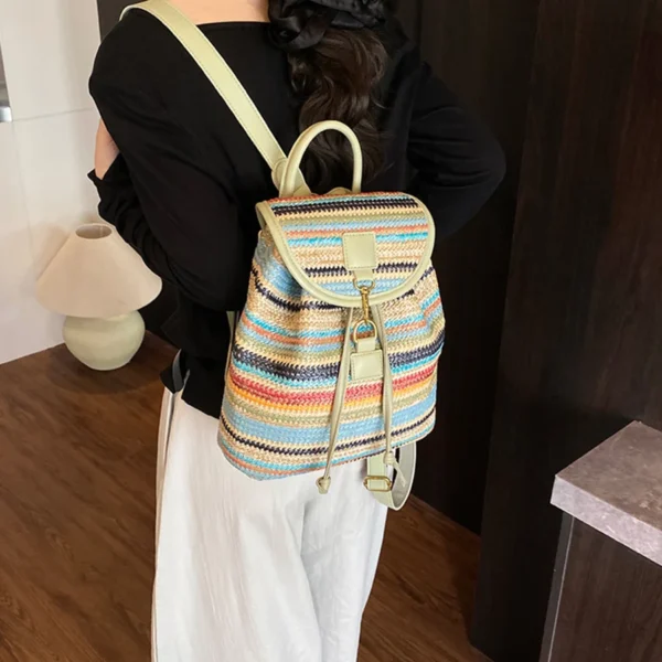 sac à dos voyage mode paille multicolore